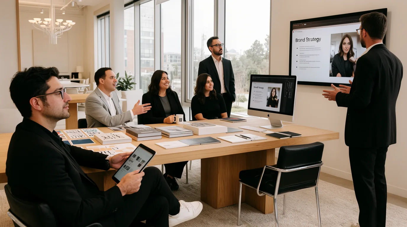 Brand strategy session with the Tactical Studio team